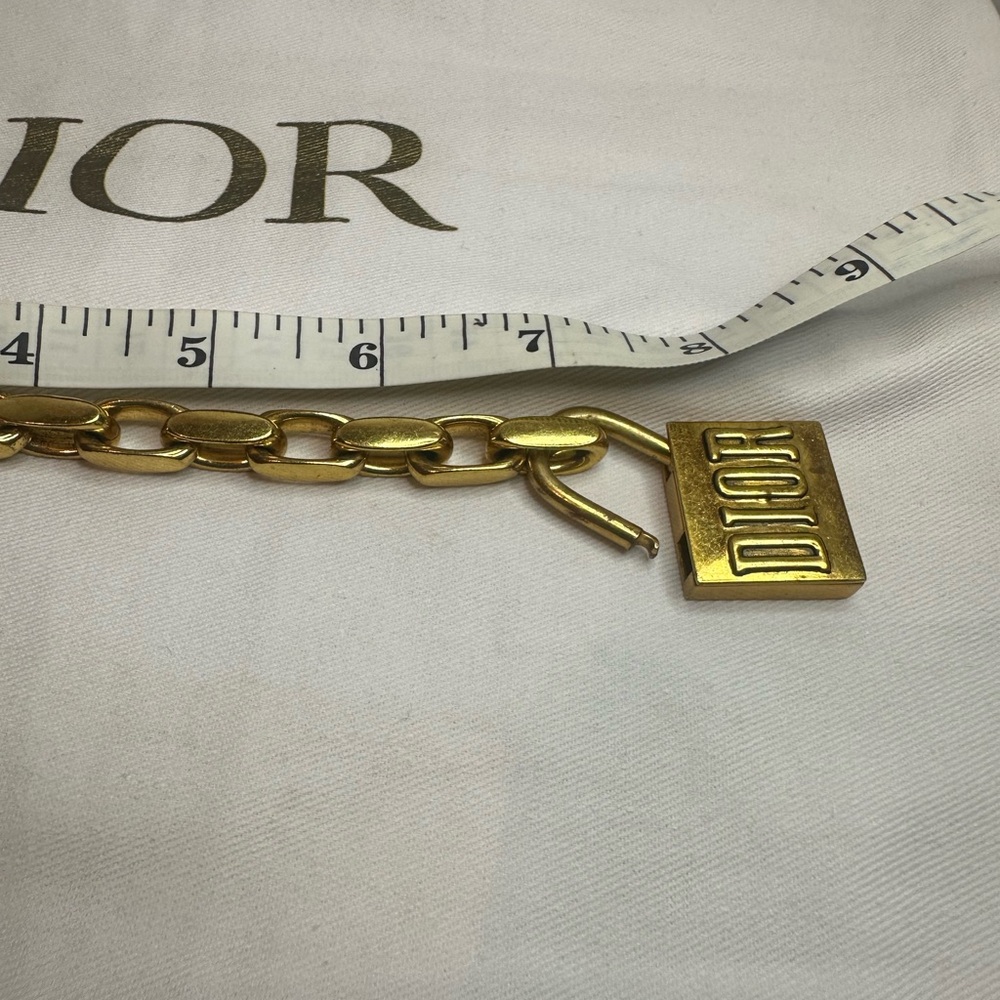 Dior Gold-Tone Logo Chain Bracelet - Picture 11 of 11